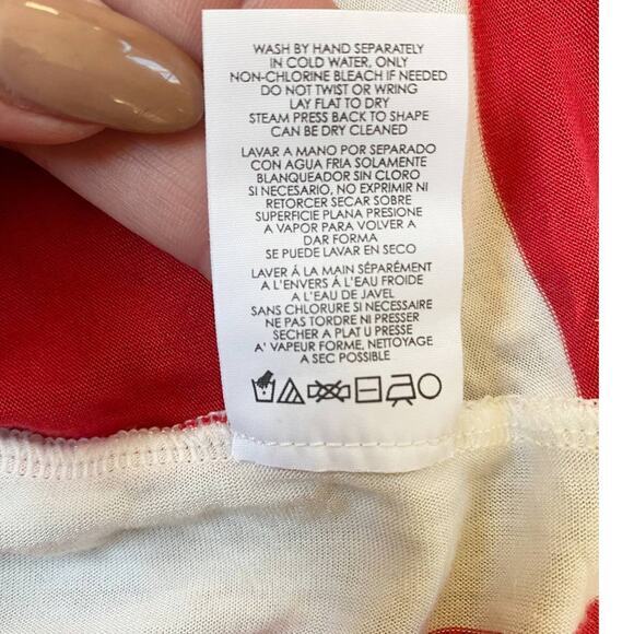 CAbi Carousel Striped Sleeveless Blouse Asymmetrical hem sz XS - Picture 8 of 10